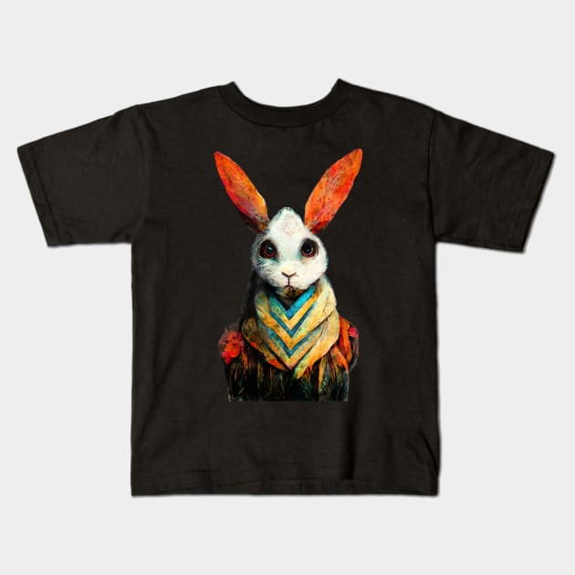 Rabbit watercolor painting #rabbit Kids T-Shirt by JBJart